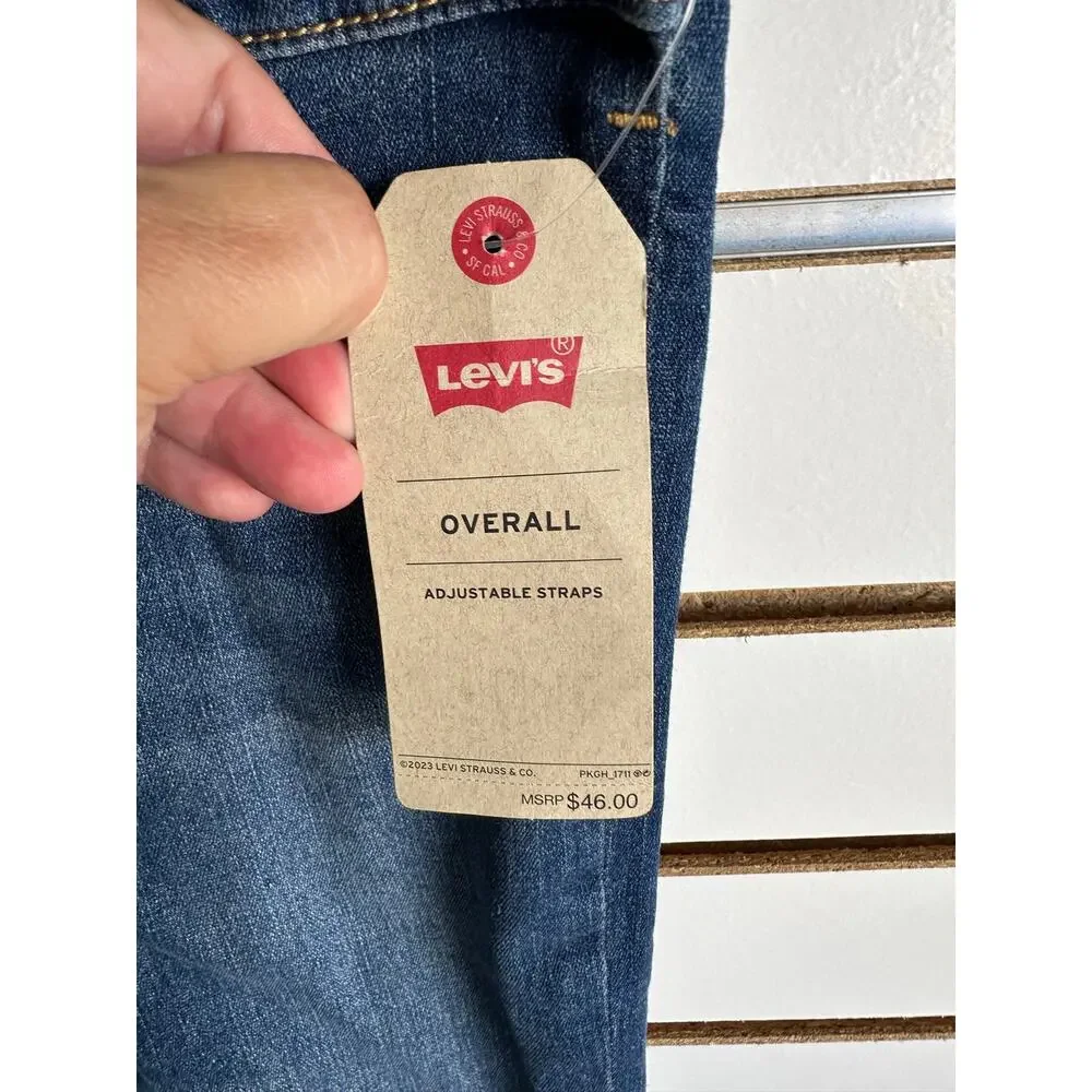 NWT Levi's Denim Jean Overalls Bibs 3T Unisex Toddler $46